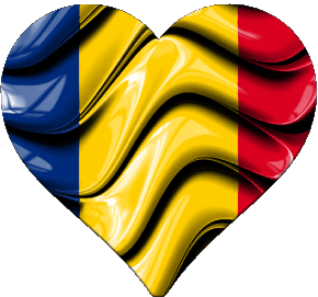 Coeur Tchad Afrique Drapeaux 