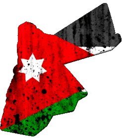 Map Jordan Asia Flags 