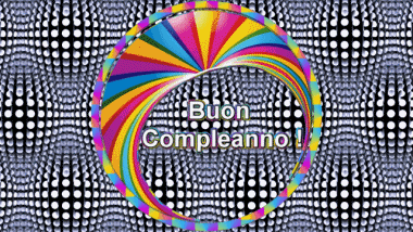 004 Fond Animé Astratto - Geometrico Buon Compleanno Italien Messages 