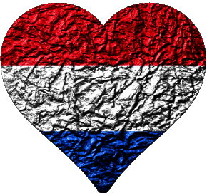 Coeur Pays-Bas Europe Drapeaux 