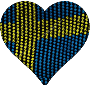 Cuore Scamosciato Europa Bandiere 