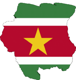 Carta Geografica Suriname America Bandiere 