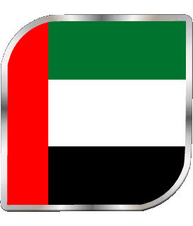 Square United Arab Emirates Asia Flags 