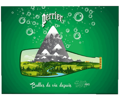 Perrier Poster retrò - Marchi Umorismo -  Fun 