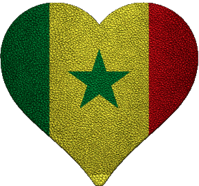 Cuore Senegal Africa Bandiere 