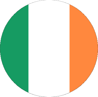 Runde Irland Europa Fahnen 