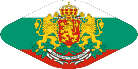 Oval Bulgarien Europa Fahnen 