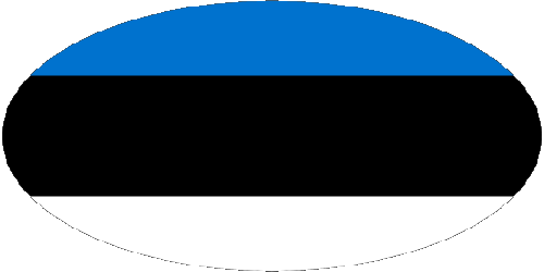 Oval Estonia Europe Flags 