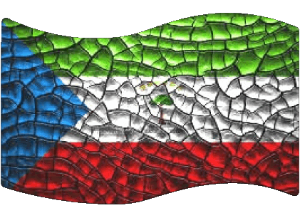 Rectangle Guinée Equatorial Afrique Drapeaux 