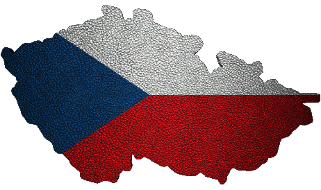 Map Czech Republic Europe Flags 