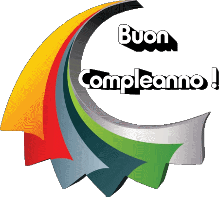 019 Fondo transparente Astratto - Geometrico Buon Compleanno Italiano Mensajes 