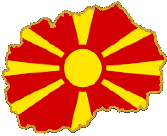 Carta Geografica Macedonia Europa Bandiere 