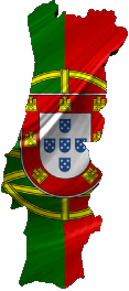 Carte Portugal Europe Drapeaux 