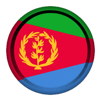Rond - Anneaux Erythrée Afrique Drapeaux 