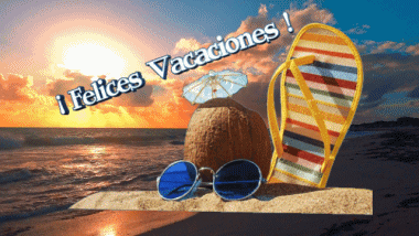 004 Fondo animado Felices Vacaciones Español Mensajes 