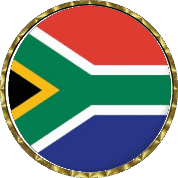 Round - Rings South Africa Africa Flags 