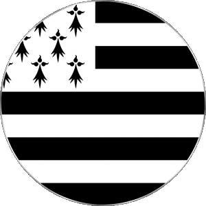 Rond Bretagne Régions France Drapeaux 