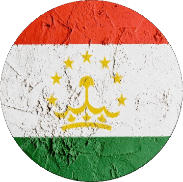 Rond Tadjikistan Asie Drapeaux 