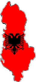 Verschiedene Albanien Europa Fahnen 