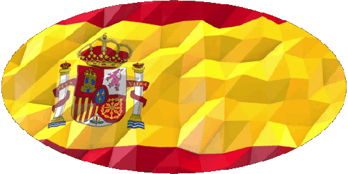 Oval Spain Europe Flags 