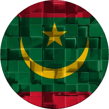 Tondo Mauritania Africa Bandiere 