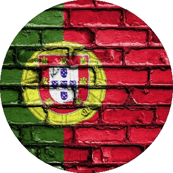 Round Portugal Europe Flags 