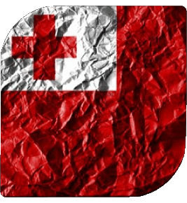 Quadrato Tonga Oceania Bandiere 