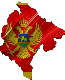 Carta Geografica Montenegro Europa Bandiere 