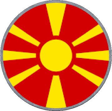 Rond Macédoine Europe Drapeaux 