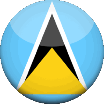 Rond Sainte Lucie Amériques Drapeaux 