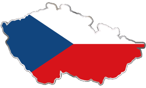 Map Czech Republic Europe Flags 