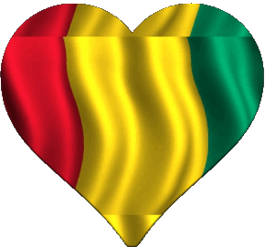 Cuore Guinea Africa Bandiere 