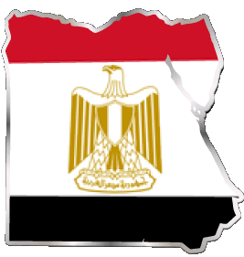 Karte Ägypten Afrika Fahnen 