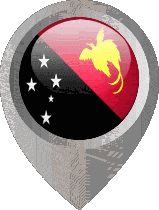Location Pin Papua New Guinea Oceania Flags 