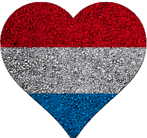 Cuore Lussemburgo Europa Bandiere 