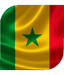 Square Senegal Africa Flags 