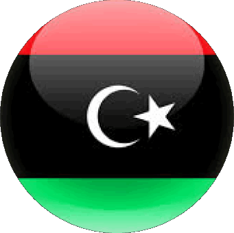 Runde Libyen Afrika Fahnen 