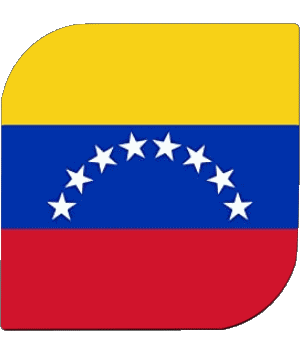 Square Venezuela America Flags 