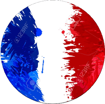 Runde National Frankreich Fahnen 