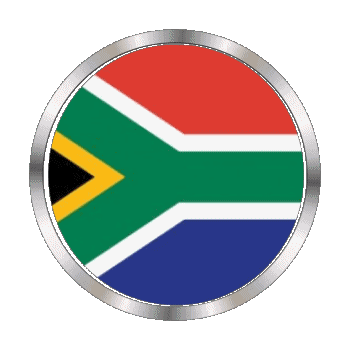 Round - Rings South Africa Africa Flags 