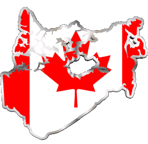 Carte Canada America Bandiere 