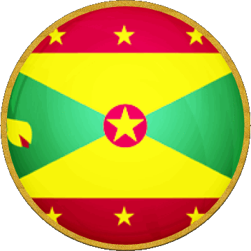 Round Grenada islands America Flags 