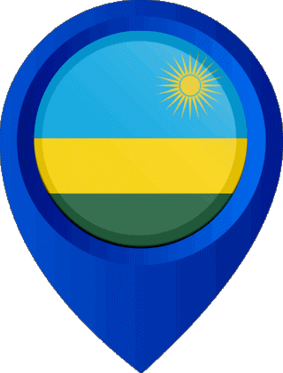 Epingle de Localisation Rwanda Afrique Drapeaux 