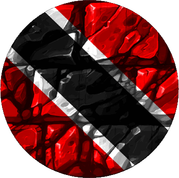 Rond Trinité et Tobago Amériques Drapeaux 