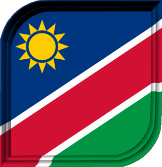Quadrato Namibia Africa Bandiere 