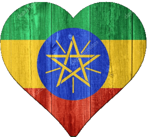 Heart Ethiopia Africa Flags 