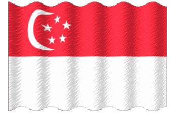 Ondulación Singapur Asia Banderas 