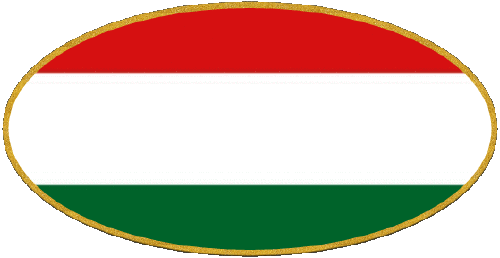 Ovale Hongrie Europe Drapeaux 