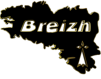 Map Brittany Regions France Flags 