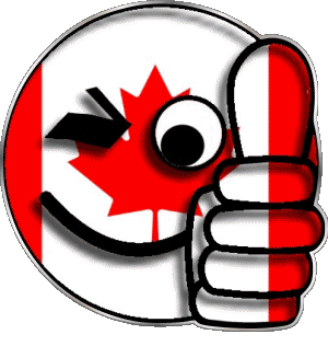 Smiley - OK Kanada Amerika Fahnen 